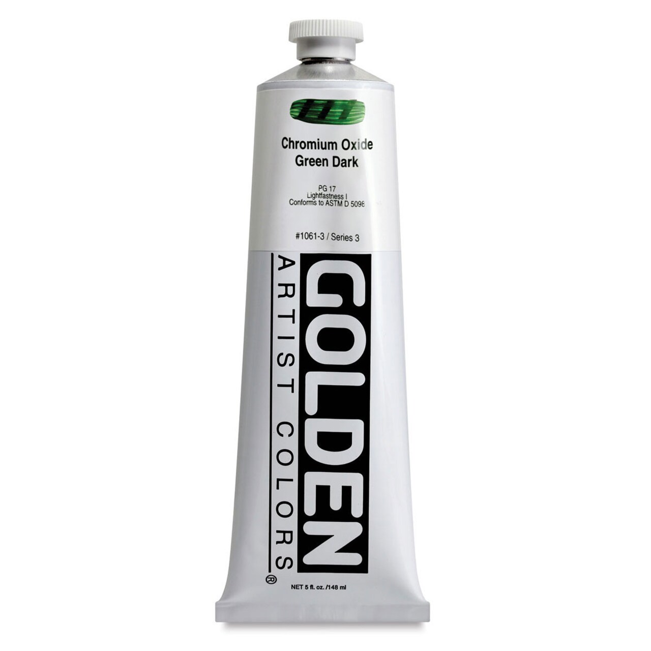 Golden Heavy Body Artist Acrylics - Chromium Oxide Green Dark, 5 oz tube